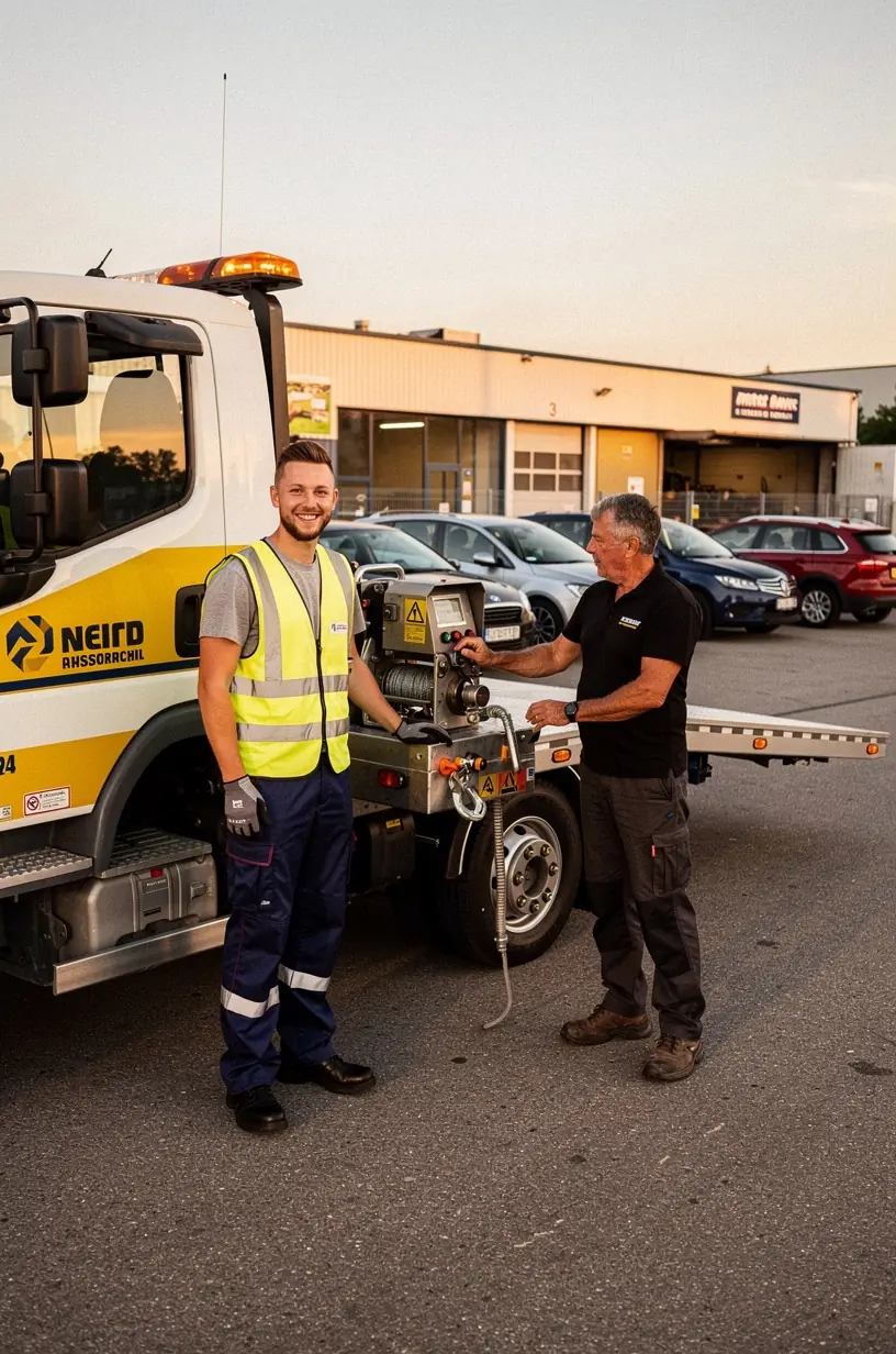 Moderne Diagnosetechnik wird in einer Werkstatt zur Fahrzeuganalyse eingesetzt